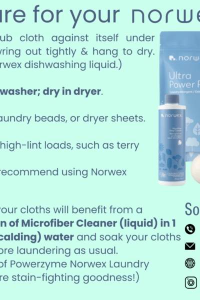Norwex Cloth Care Instructions