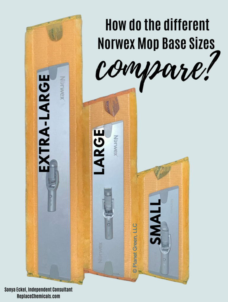 Norwex Mop Pad Size Comparison
