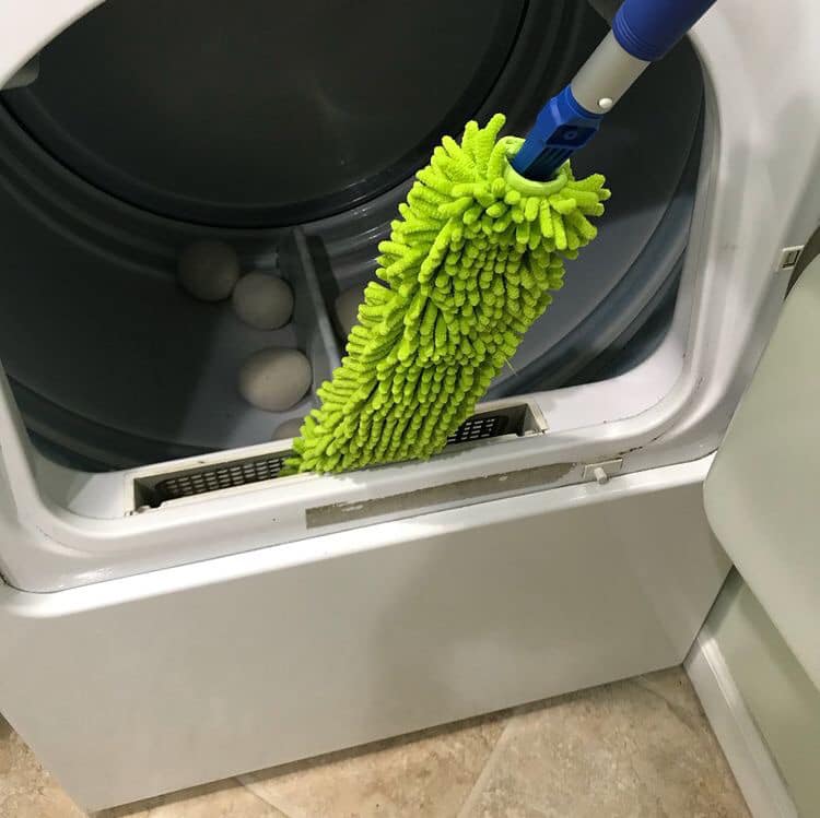 Norwex EnviroWand to clean dryer lint trap! 
