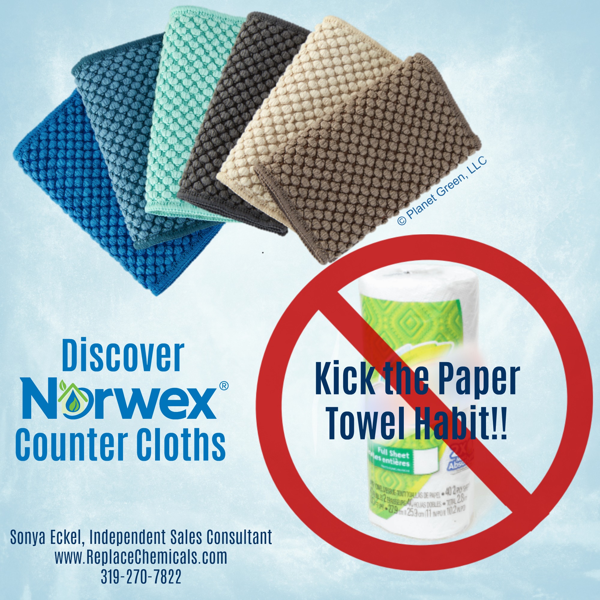 Norwex Counter Cloth Absorbency Demonstration 
