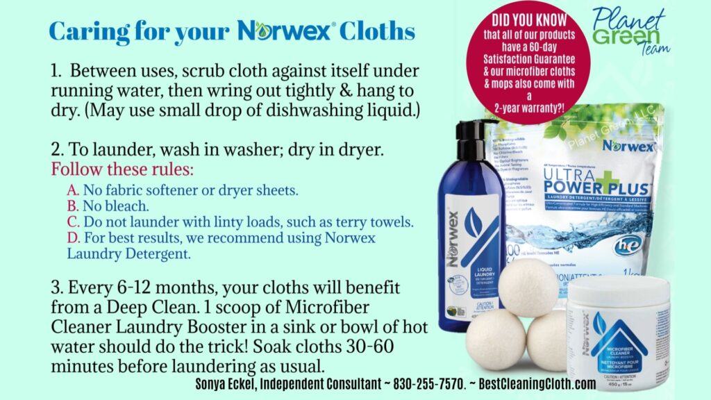 Norwex Cloth Care and Deep Cleaning Instructions: How to Deep Clean Your Norwex Cloths.