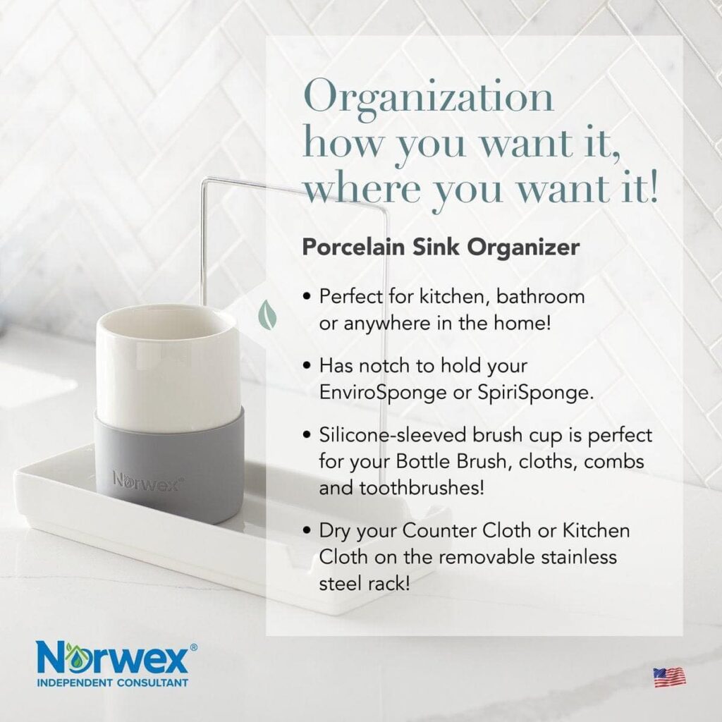 Norwex Porcelain Sink Organizer