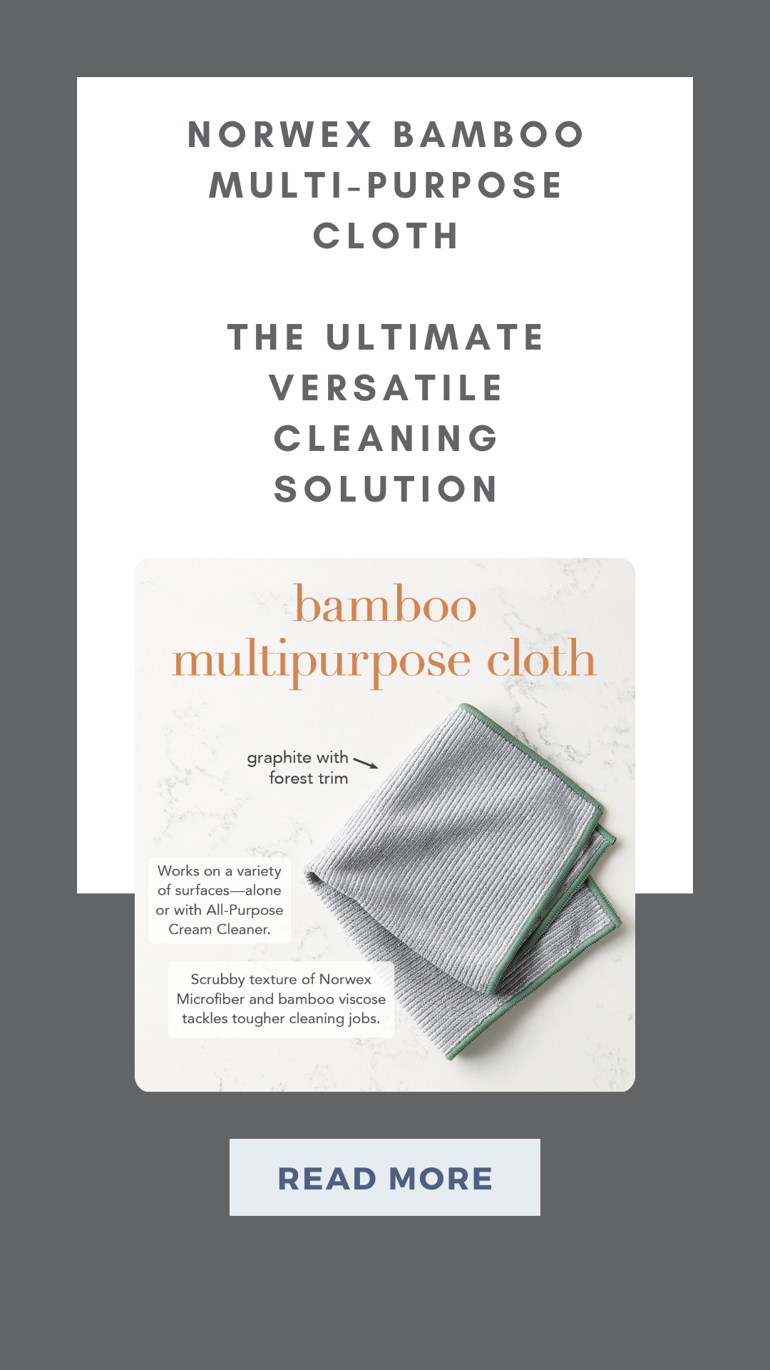 Norwex Bamboo MultiPurpose Cloth the Ultimate Versatile Cleaning